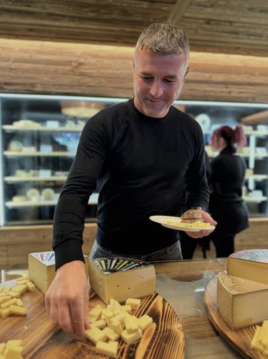 Alex Frei has swapped football for cheese