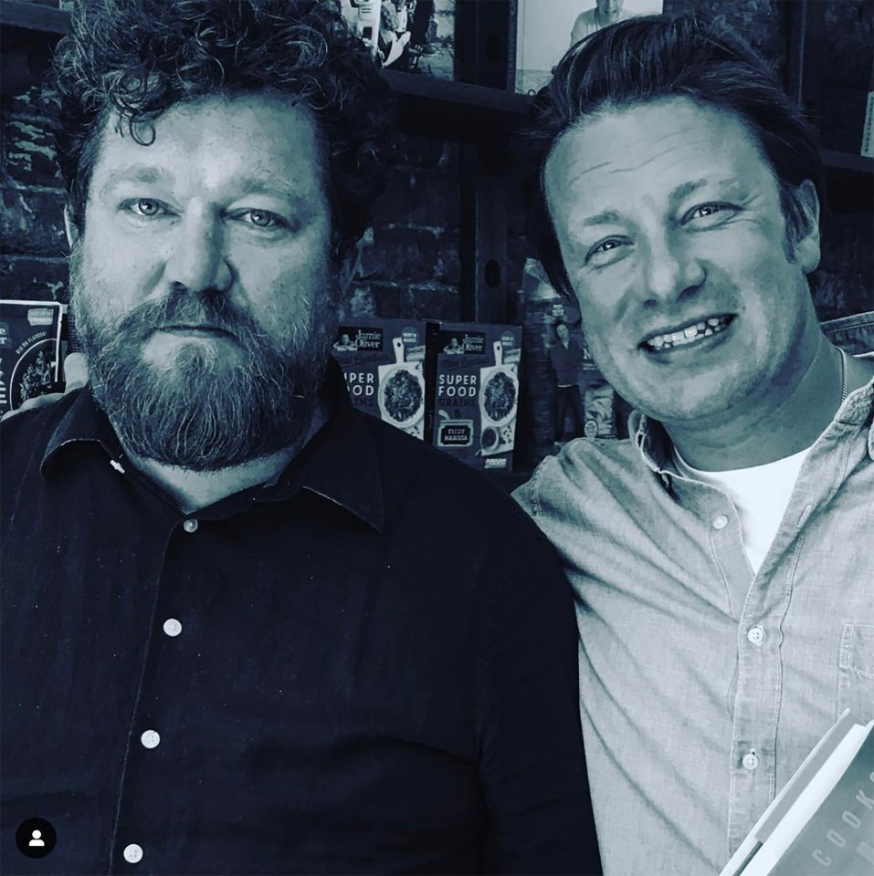 Zimin pictured with TV chef Jamie Oliver