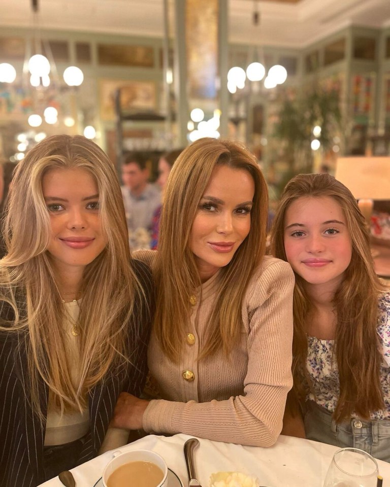 Amanda Holden has not one, but two lookalike girls, Lexi (left) and Hollie (right)