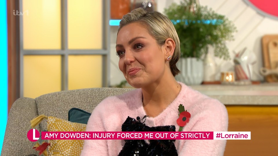 Amy Dowden battled back tears as she opened up on her Strictly Come Dancing exit