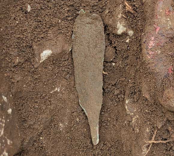 Archaeologists have unearthed a rare dagger believed to be 4,000 years old