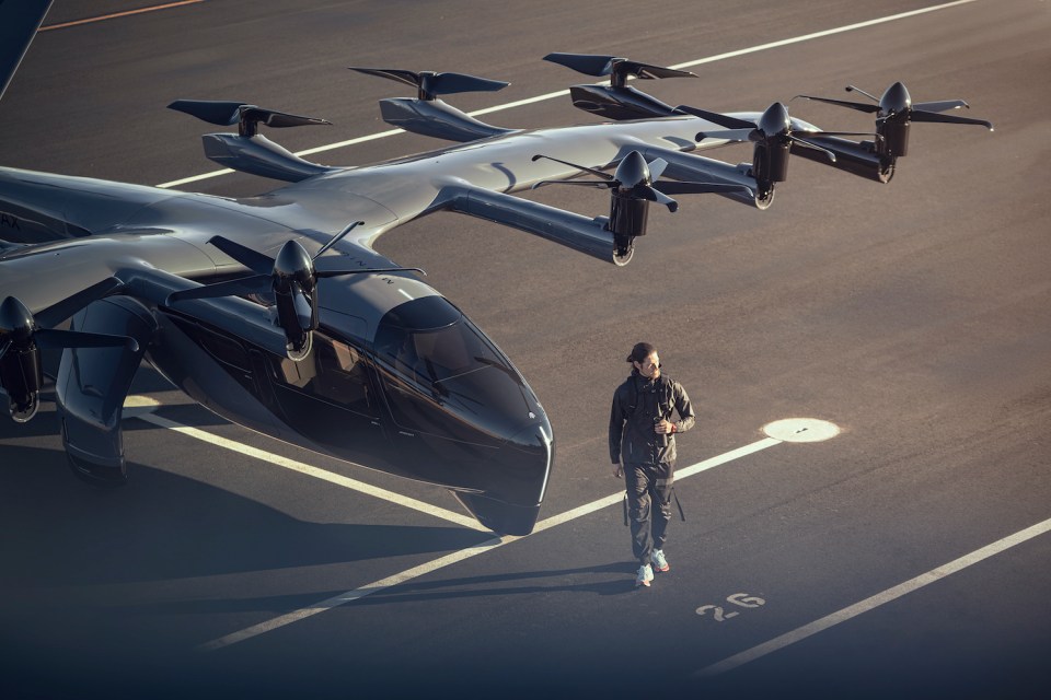 The air taxi is designed to recharge in a matter of minutes