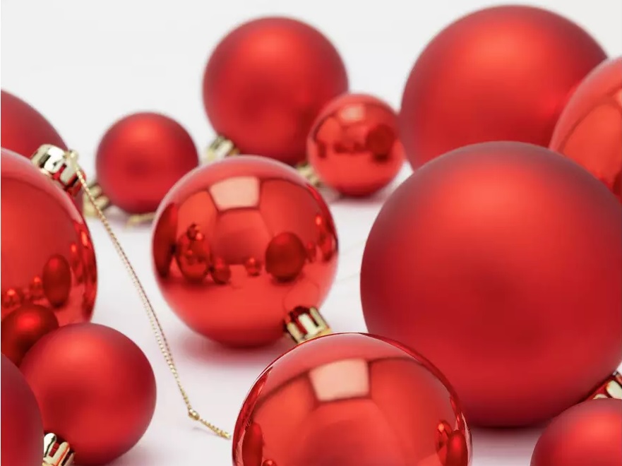 You can get a pack of 49 baubles for £20 from Argos