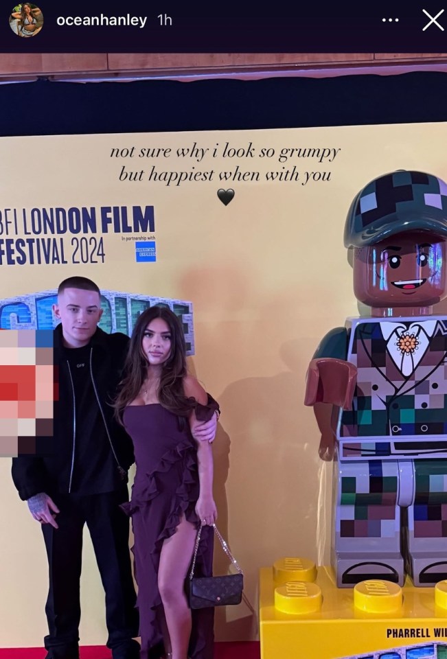 ArrDee new girlfriend ocean hanley on the red carpet of Pharrell Williams lego movie premiere