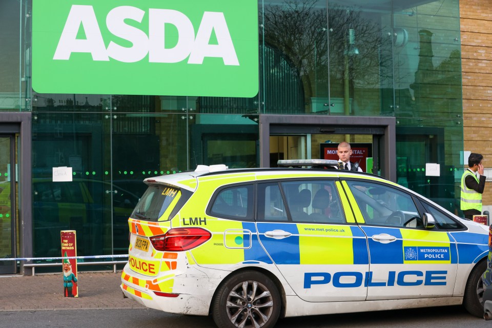 The man was found in an Asda store in Stepney Green, London