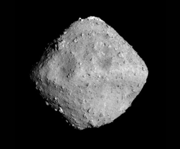 The asteroid Ryugu, as seen by Japan's Hayabusa2 spacecraft on June 26, 2018