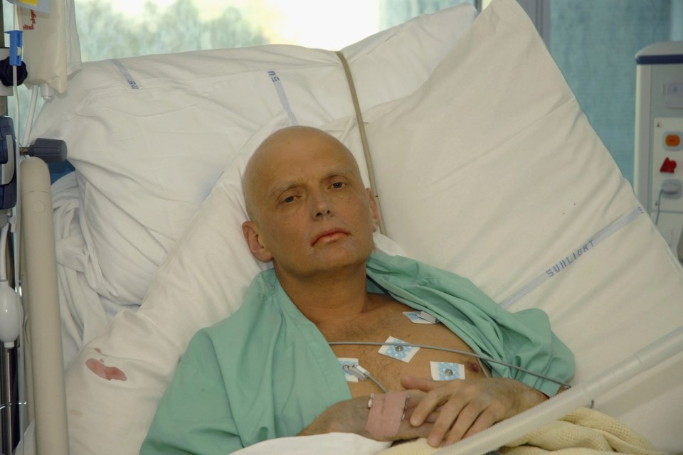 Former Russian spy Alexander Litvinenko was allegedly poisoned by Lugovoy; pictured at the Intensive Care Unit of University College Hospital on November 20, 2006