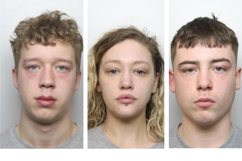 Barney Griffin, Rebecca Moore and Jack Douglas were all sentenced as Sheffield Crown Court today