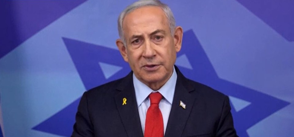 Israeli Prime Minister Benjamin Netanyahu announcing the ceasefire with Hezbollah