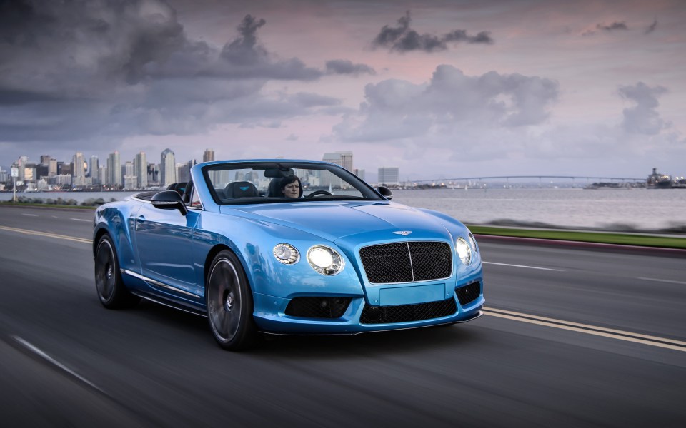 A Bentley Continental GTC was last to arrive to the gathering