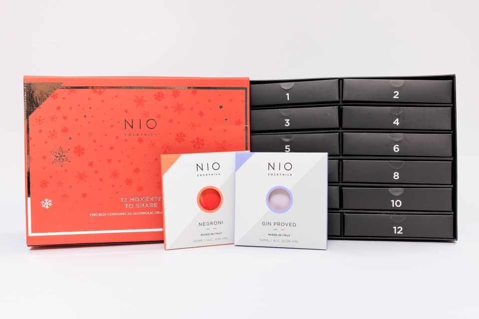 The Nio cocktail advent calendar can be bought from John Lewis