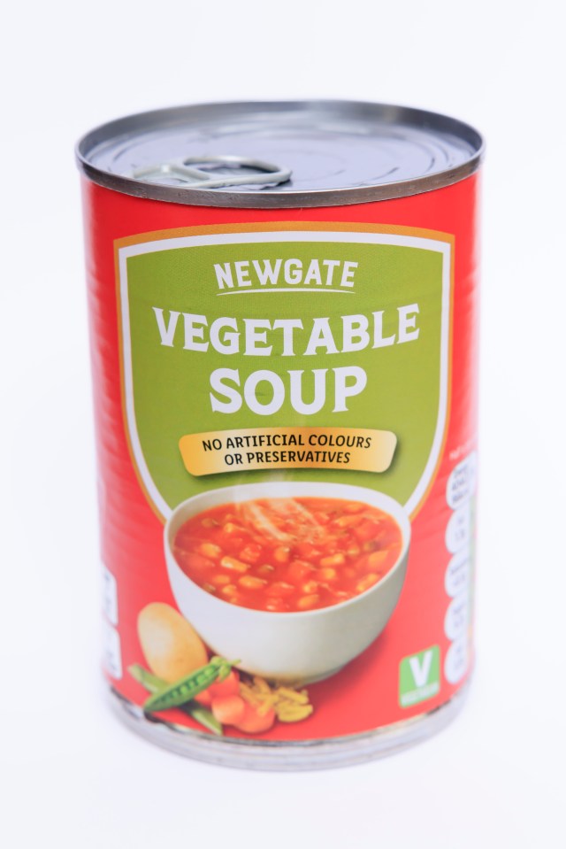 a can of newgate vegetable soup contains no artificial colours or preservatives