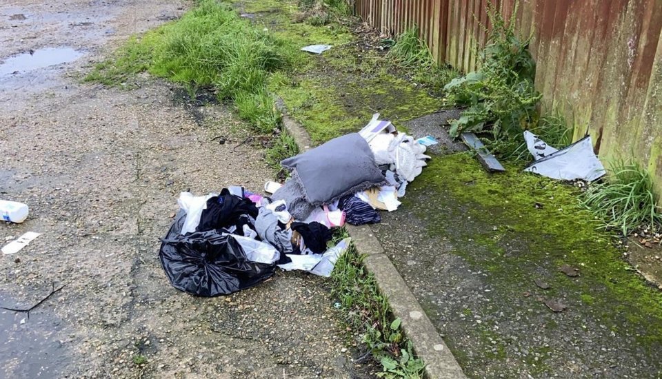 Abigail originally thought the bag may have been ripped by a fox