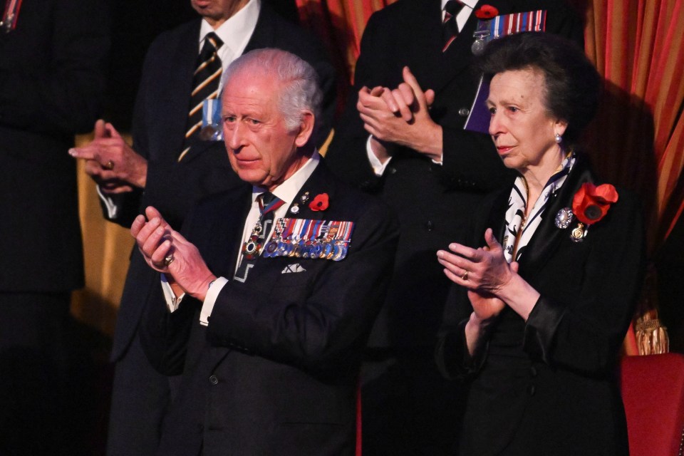 King Charles and Princess Anne during the event