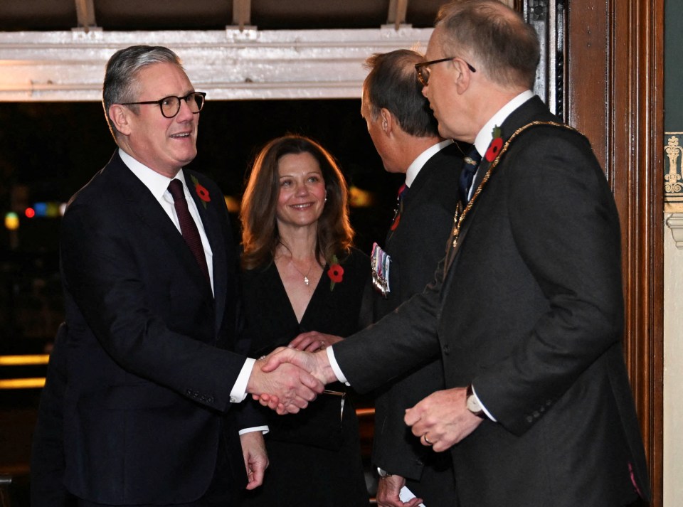 Prime Minister Keir Starmer and his wife Victoria attend the ceremony