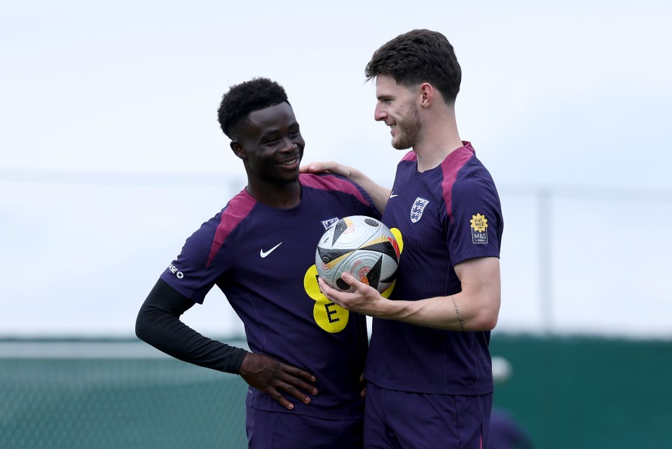 Bukayo Saka and Declan Rice are doubts due to injury