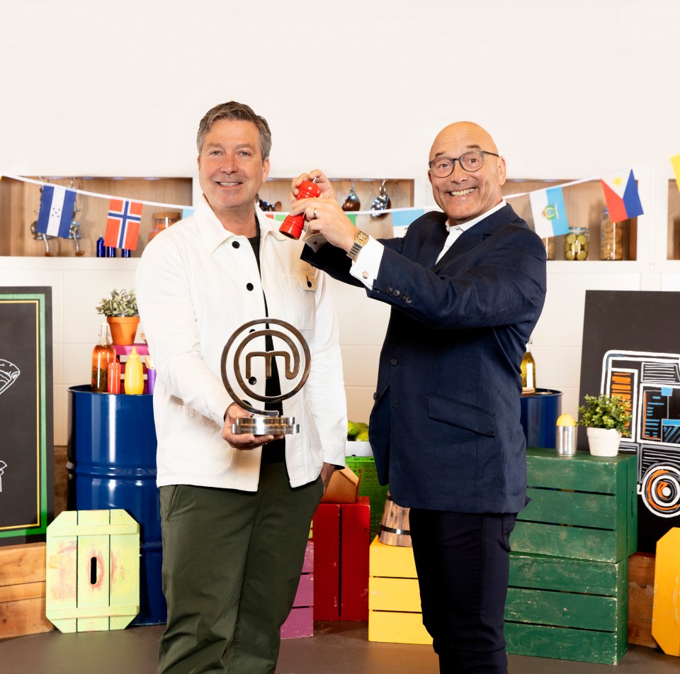 Gregg with his MasterChef co-presenter John Torode