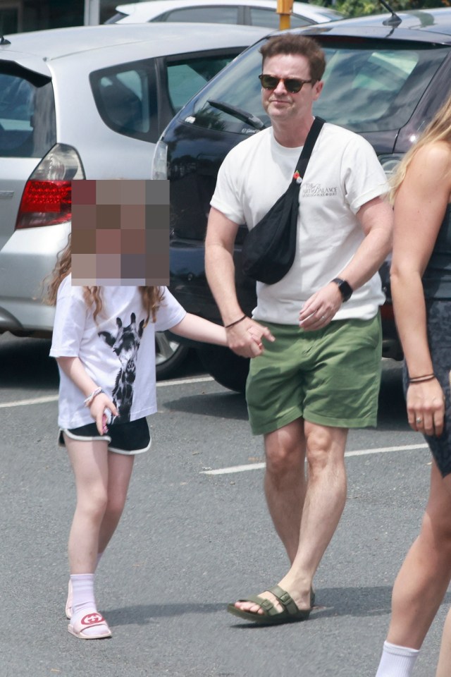 Dec Donnelly was seen enjoying a meal out with his daughter Isla and family after touching down in Australia