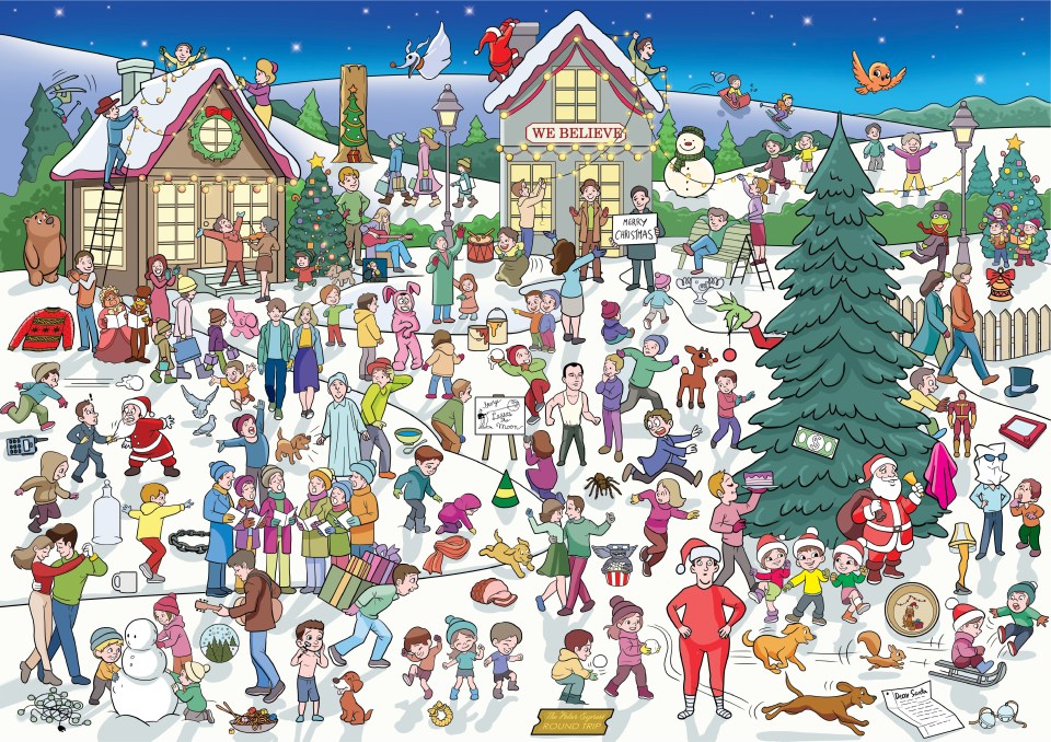 Peel your eyes and test your Christmas movie knowledge as you try to find the 50 hidden items in this image