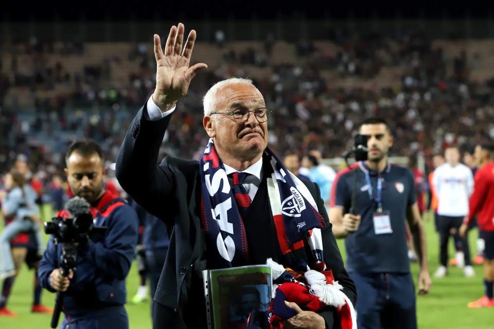 Ranieri made a U-turn on his retirement just six months after leaving Cagliari