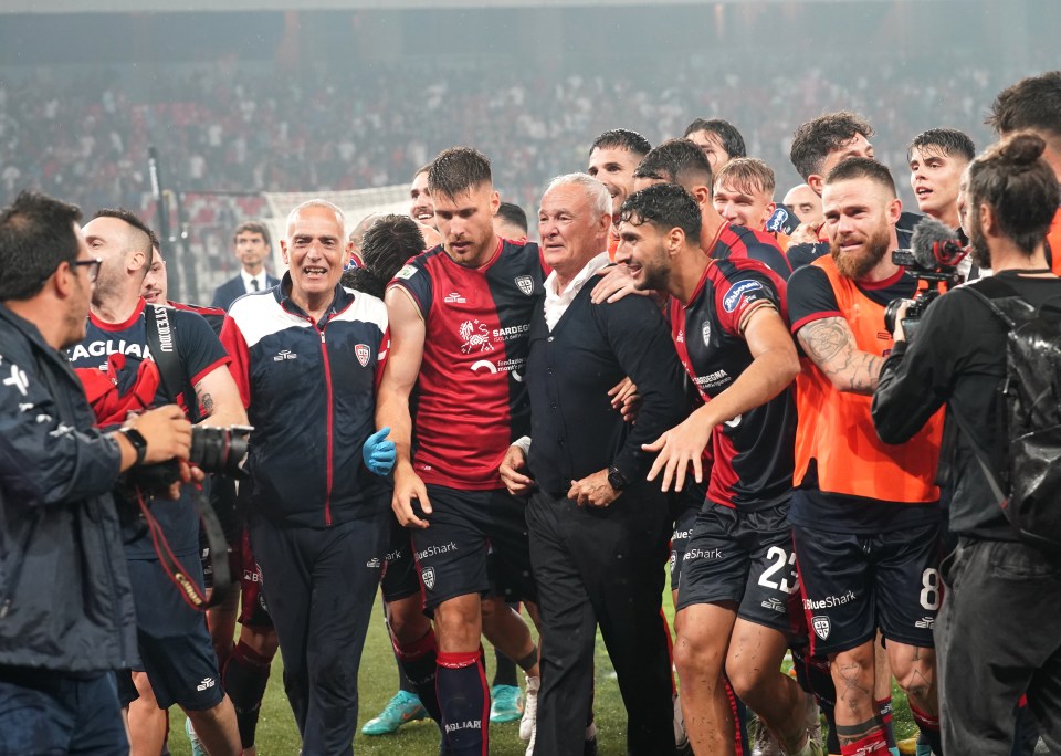 Ranieri led Cagliari to promotion in 2023 then stepped aside at the end of last season