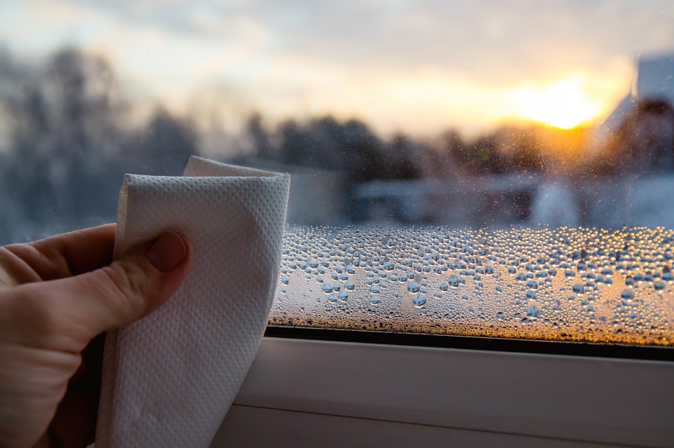 She was advised to wipe the condensation away and open the windows