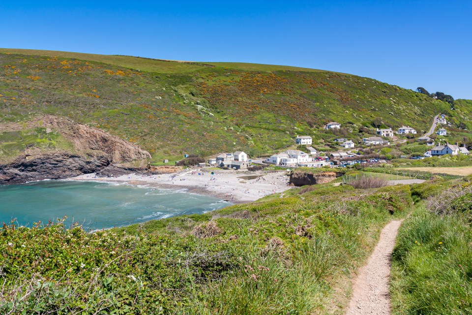 The coastline at Crackington Haven where the van was stricken