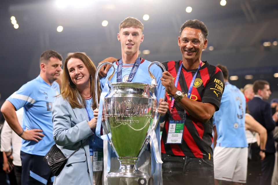 Chelsea star Cole Palmer has parked his Treble-winning medals with Manchester City at his mum's