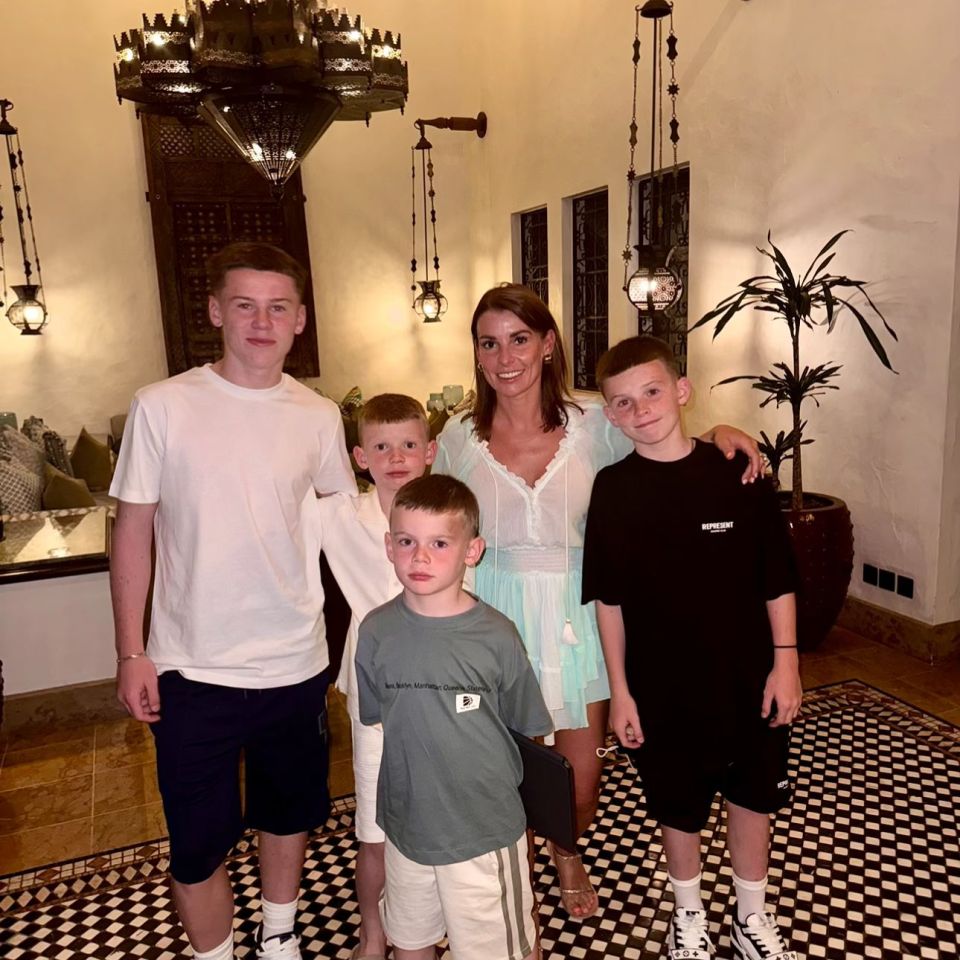 Coleen will be leaving her four sons back at home