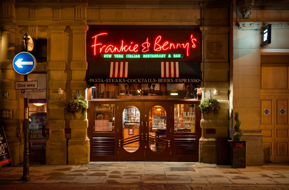 Frankie & Benny's was rated in the top five best restaurants for kids meals