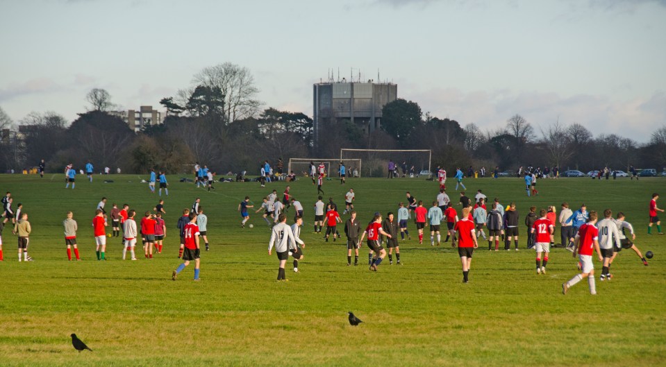 A bizarre football league sees four divisions play at the same time