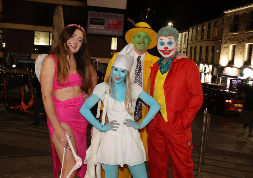 A group of friends in Newcastle dressed to impress