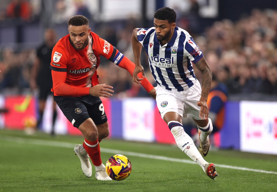 Luton's clash with West Brom was paused for a few minutes