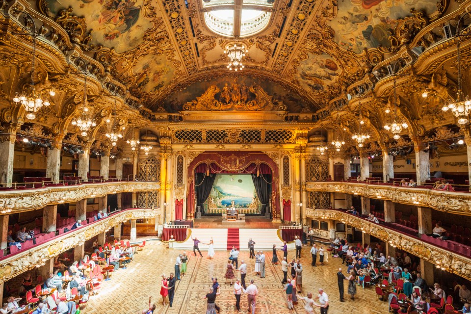 Inside the Blackpool Tower Ballroom