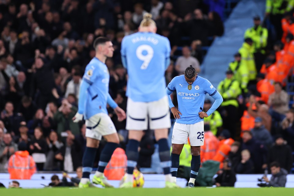 Man City suffered a 4-0 defeat to Tottenham at the weekend