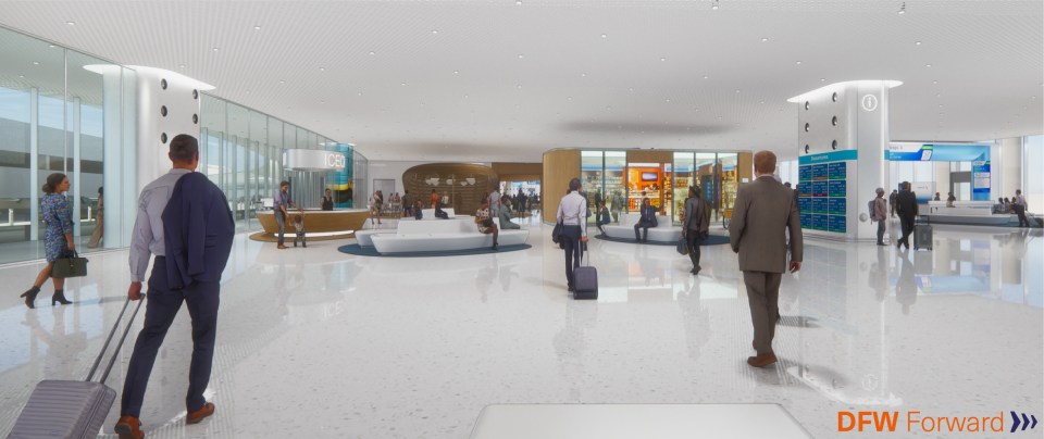 The new terminal will connect to Terminal E