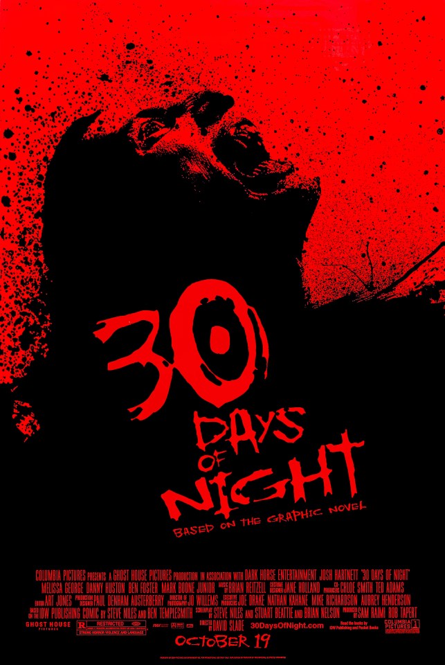 a poster for the movie 30 days of night