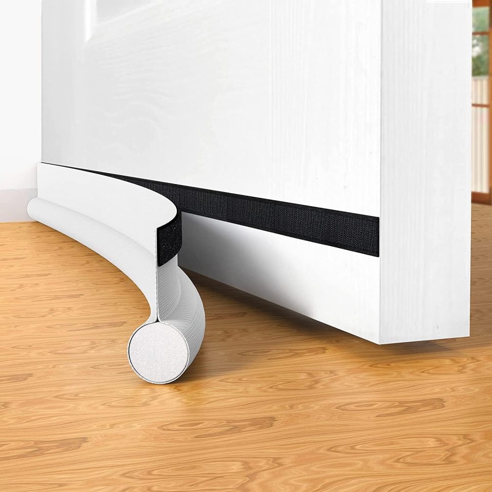 The draught excluder can be easily fitted and secured to the bottom of any door in your home