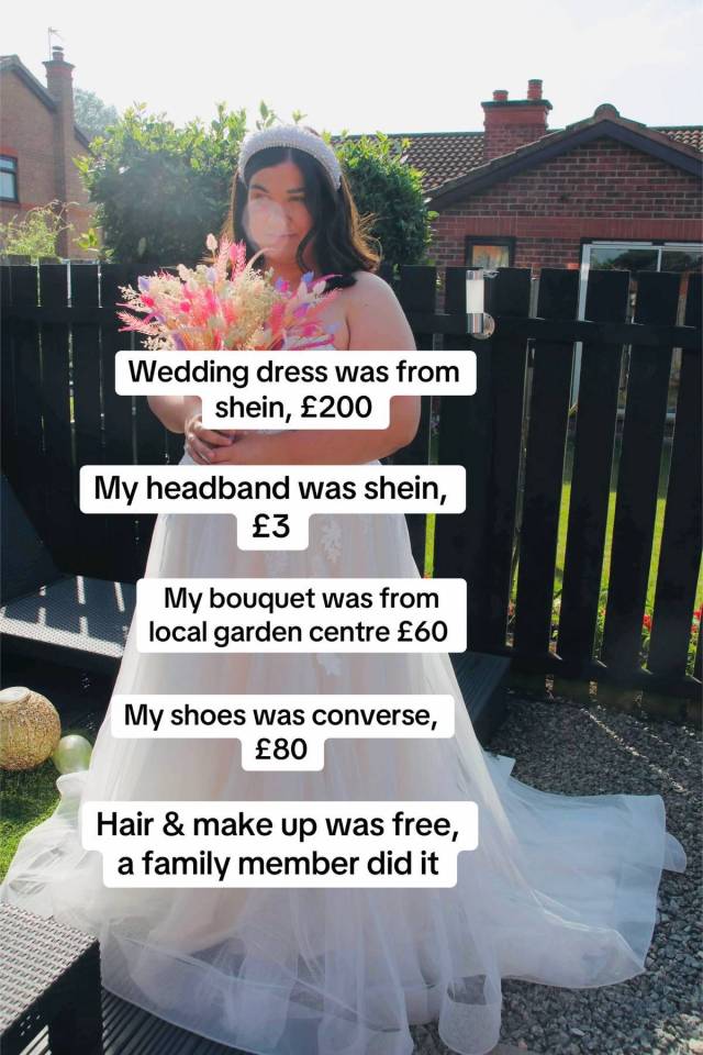 A savvy bride has shared how she got married for just £2,373