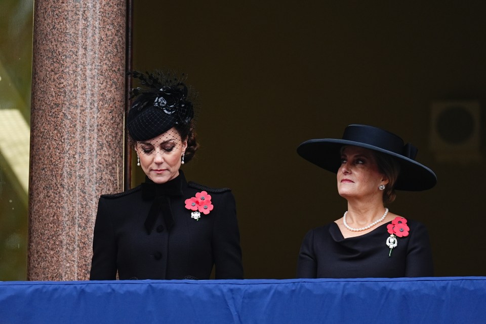 The Princess of Wales joined Sophie for the Remembrance Sunday service