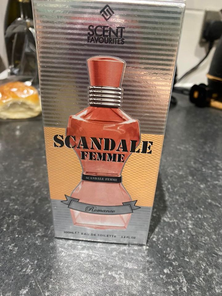 a bottle of scent favourites scandale femme perfume