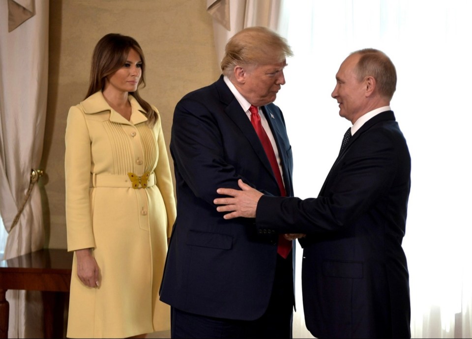 Vladimir Putin and former US President Donald Trump pictured at a meeting in Kremlin in 2018