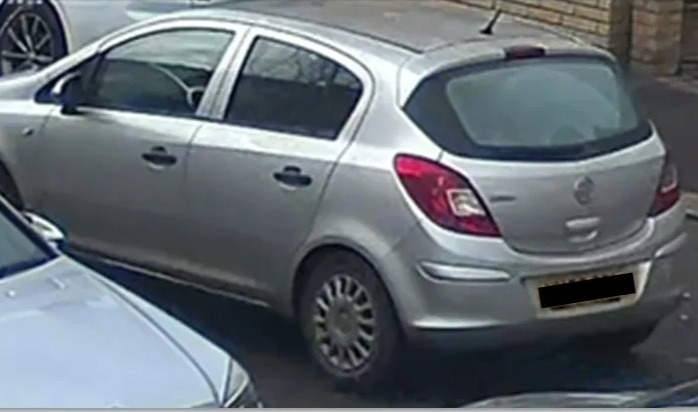 The police have also shared a picture of the Vauxhall car the body was found in