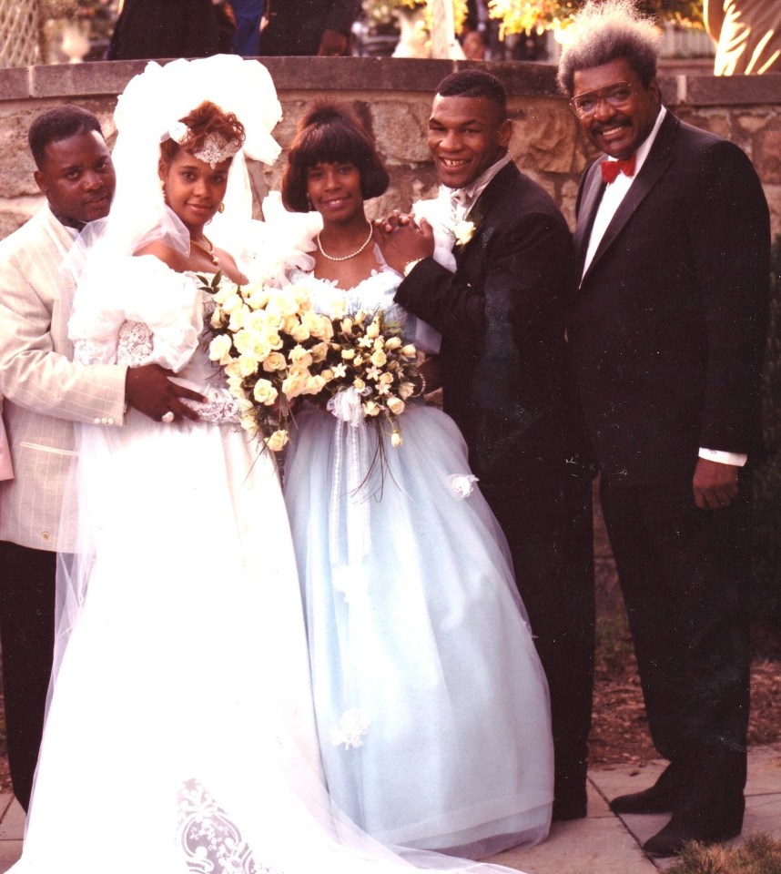 Tyson and promoter Don King celebrate Holloway's wedding day