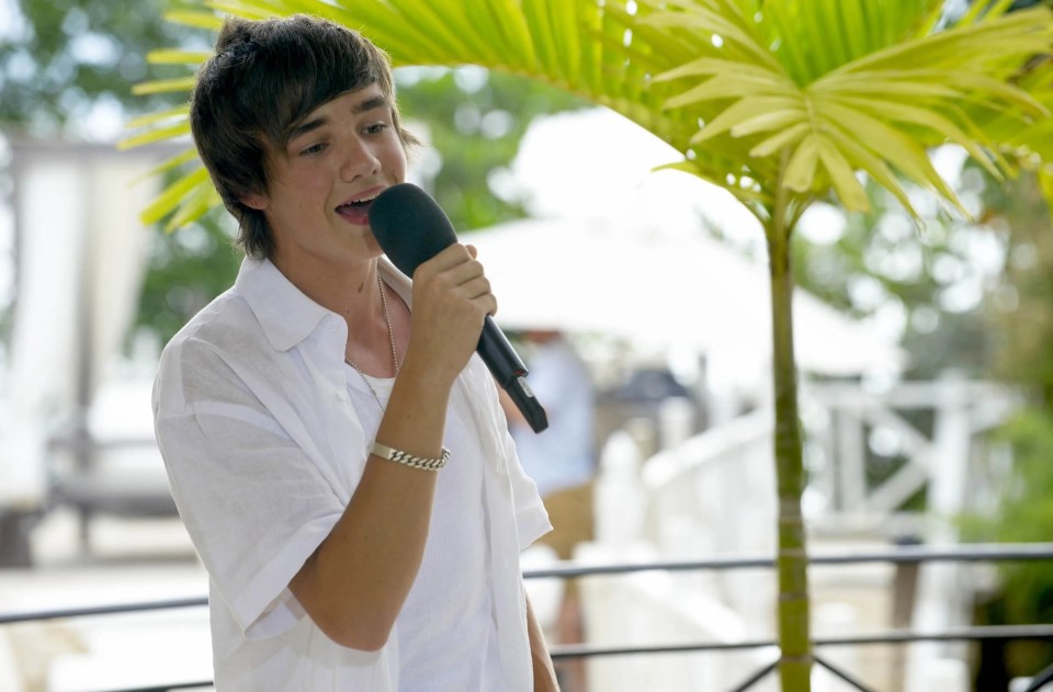 Liam at the judges’ houses stage of X Factor, aged 14