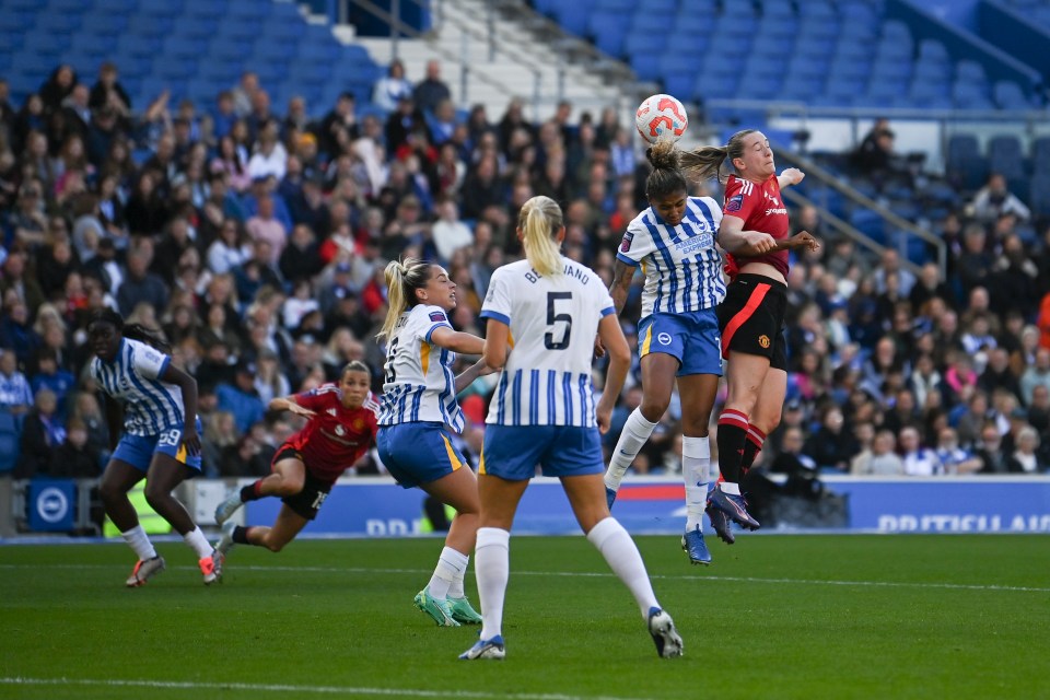 Arsenal could go a point behind third-placed Brighton if they defeat them in the WSL tomorrow