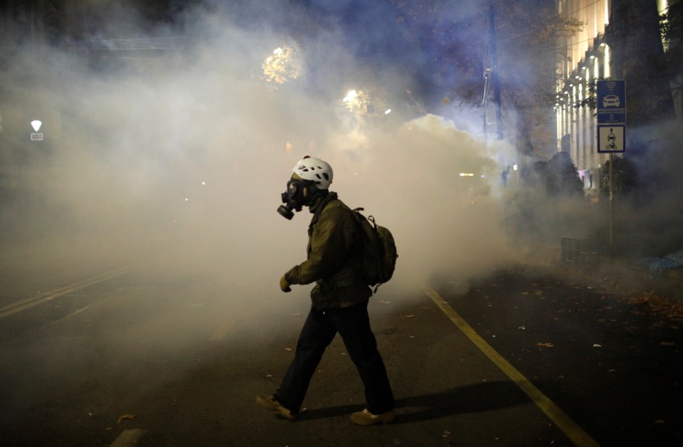 Police used tear gas to try and disperse crowds