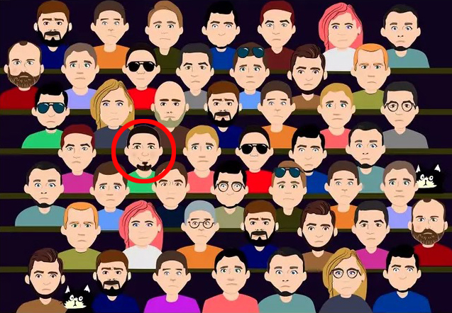 Were you able to find the smiling man in the fourth row? Credit: CBD.co