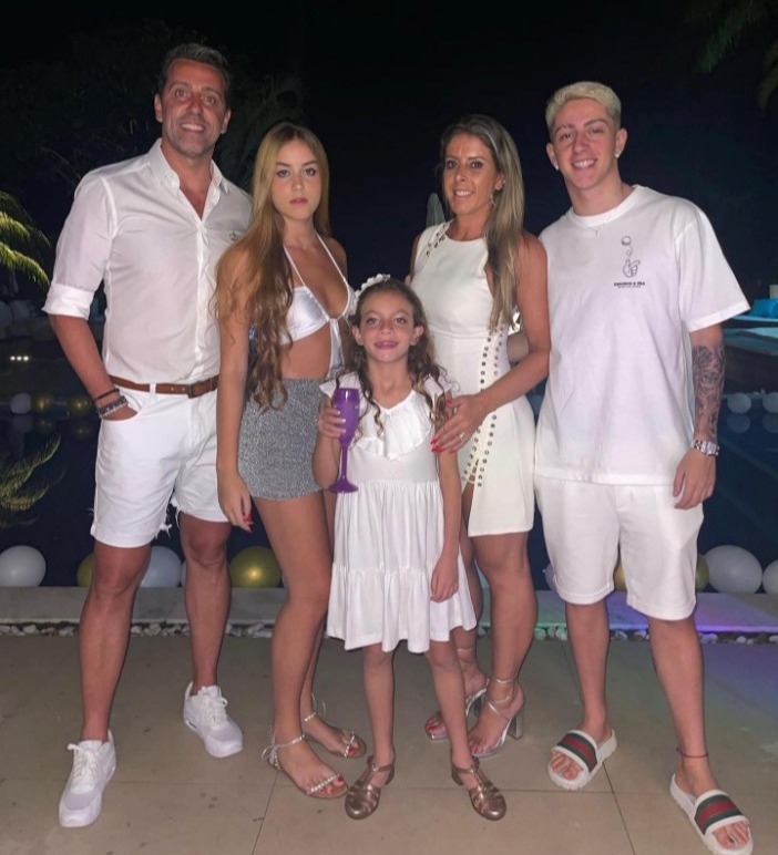 Arsenal's departing sporting director Edu with his family