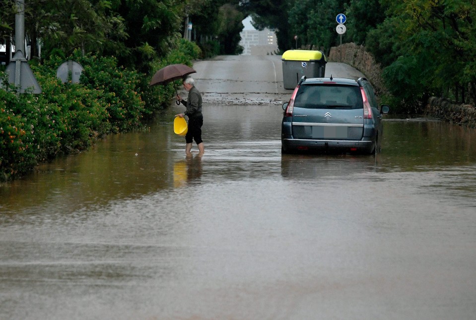 Flooding in the area of Son Caliu, Calvia in Mallorca